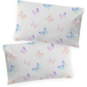 imageSaturday Park Disney Star Wars Droids Pack of 2 Reversible Pillowcase  100 Organic Cotton Double Sided Pillow Cover  GOTS ampamp OekoTEX CertifiedWhite  Ombre Butterflies