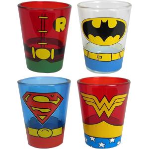 imageSilver Buffalo Disney Star Wars Character Portraits 4 Pack Mini Glasses 15 OuncesDC Comics Superhero Uniforms