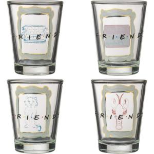 imageSilver Buffalo Disney Star Wars Character Portraits 4 Pack Mini Glasses 15 OuncesFriends Iconic Icons in Yellow Frame