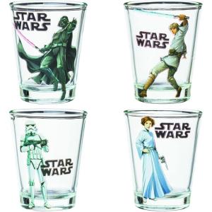 imageSilver Buffalo Disney Star Wars Character Portraits 4 Pack Mini Glasses 15 OuncesStar Wars Original Trilogy Full Body