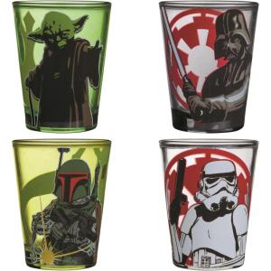 imageSilver Buffalo Disney Star Wars Character Portraits 4 Pack Mini Glasses 15 OuncesStar Wars Original Trilogy Half Body