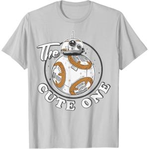 imageStar Wars BB8 The Cute One Graphic TShirt Z1 TShirtSilver Grey