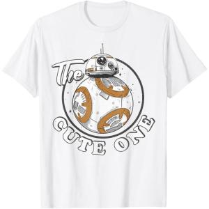 imageStar Wars BB8 The Cute One Graphic TShirt Z1 TShirtWhite