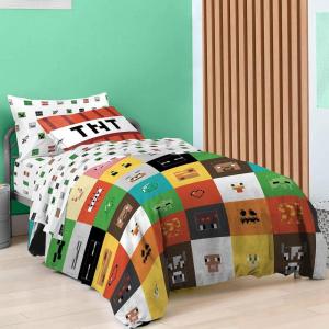 imageStar Wars Dark Side Darth Vader Tech Queen Bed Set  7 Piece 100 Organic Cotton Bedding with Duvet Cover and Sheets  GOTS ampamp OekoTEX CertifiedMulti  Minecraft