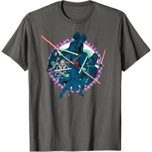 imageStar Wars Dark Side Darth Vader Villains of the Galaxy Vivid TShirtAsphalt Grey