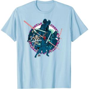 imageStar Wars Dark Side Darth Vader Villains of the Galaxy Vivid TShirtBaby Blue