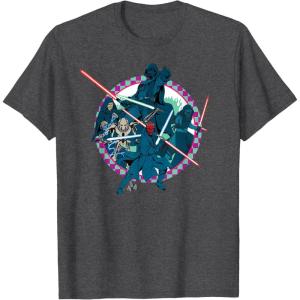 imageStar Wars Dark Side Darth Vader Villains of the Galaxy Vivid TShirtDark Heather Grey