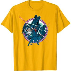 imageStar Wars Dark Side Darth Vader Villains of the Galaxy Vivid TShirtGolden Yellow