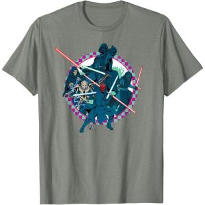 imageStar Wars Dark Side Darth Vader Villains of the Galaxy Vivid TShirtOlive Heather