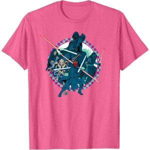 imageStar Wars Dark Side Darth Vader Villains of the Galaxy Vivid TShirtPink Heather