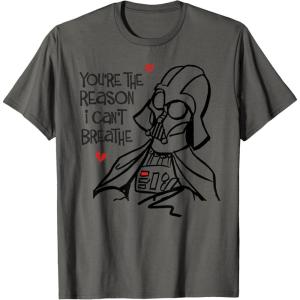 imageStar Wars Darth Vader Broken Hearts AntiValentines Day TShirtAsphalt Grey
