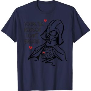 imageStar Wars Darth Vader Broken Hearts AntiValentines Day TShirtNavy Blue