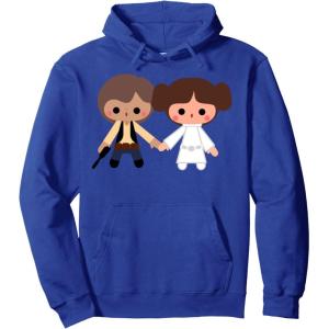 imageStar Wars Han Solo Princess Leia Cute Cartoon Hoodie Pullover HoodieRoyal Blue