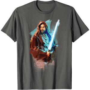 imageStar Wars ObiWan Kenobi Lightsaber TShirtAsphalt Grey