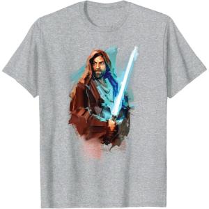 imageStar Wars ObiWan Kenobi Lightsaber TShirtHeather Grey