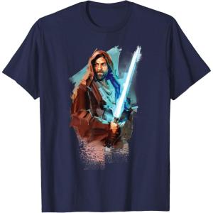 imageStar Wars ObiWan Kenobi Lightsaber TShirtNavy Blue