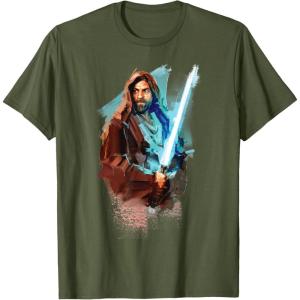 imageStar Wars ObiWan Kenobi Lightsaber TShirtOlive Green