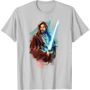 imageStar Wars ObiWan Kenobi Lightsaber TShirtSilver Grey