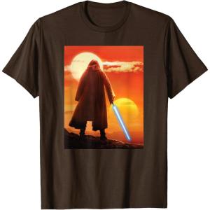 imageStar Wars ObiWan Kenobi Lightsaber Twin Suns TShirtBrown