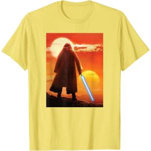 imageStar Wars ObiWan Kenobi Lightsaber Twin Suns TShirtLemon Yellow