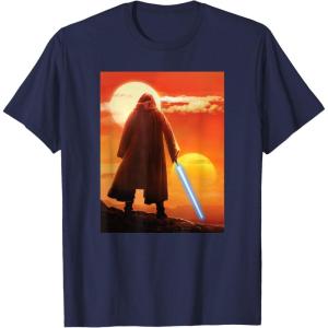 imageStar Wars ObiWan Kenobi Lightsaber Twin Suns TShirtNavy Blue