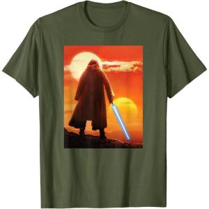 imageStar Wars ObiWan Kenobi Lightsaber Twin Suns TShirtOlive Green
