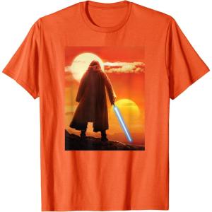 imageStar Wars ObiWan Kenobi Lightsaber Twin Suns TShirtOrange