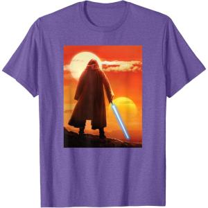 imageStar Wars ObiWan Kenobi Lightsaber Twin Suns TShirtPurple Heather