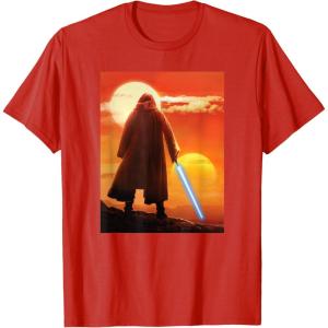 imageStar Wars ObiWan Kenobi Lightsaber Twin Suns TShirtRed