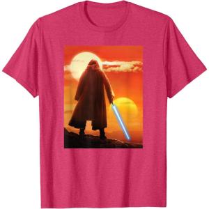 imageStar Wars ObiWan Kenobi Lightsaber Twin Suns TShirtRed Heather