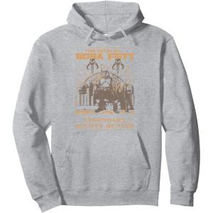 imageStar Wars The Book Of Boba Fett Line Art Logo Pullover HoodieHeather Grey