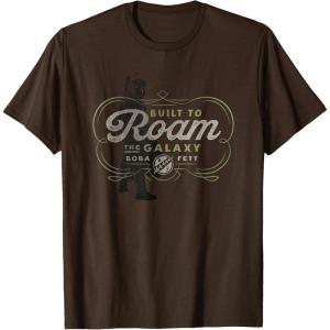 imageStar Wars The Book of Boba Fett Built to Roam the Galaxy TShirtBrown