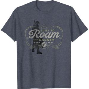 imageStar Wars The Book of Boba Fett Built to Roam the Galaxy TShirtHeather Blue