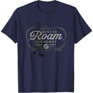 imageStar Wars The Book of Boba Fett Built to Roam the Galaxy TShirtNavy Blue