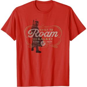 imageStar Wars The Book of Boba Fett Built to Roam the Galaxy TShirtRed