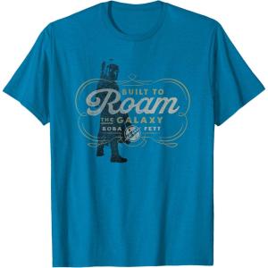 imageStar Wars The Book of Boba Fett Built to Roam the Galaxy TShirtSapphire Blue