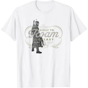 imageStar Wars The Book of Boba Fett Built to Roam the Galaxy TShirtWhite
