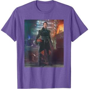 imageStar Wars The Book of Boba Fett Fennec Shand Portrait TShirtPurple Heather