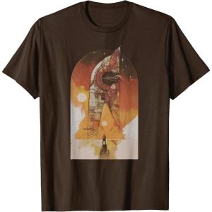 imageStar Wars The Book of Boba Fett Ship Tatooine TShirtBrown