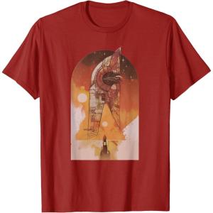 imageStar Wars The Book of Boba Fett Ship Tatooine TShirtCranberry Red