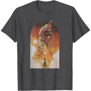 imageStar Wars The Book of Boba Fett Ship Tatooine TShirtDark Heather Grey