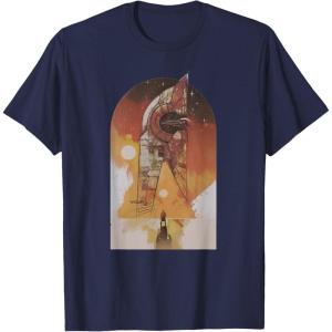 imageStar Wars The Book of Boba Fett Ship Tatooine TShirtNavy Blue