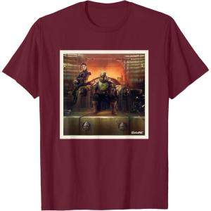 imageStar Wars The Book of Boba Fett and Fennec Shand Polaroid TShirtBurgundy