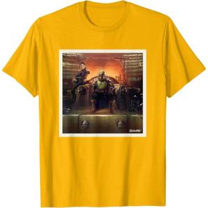 imageStar Wars The Book of Boba Fett and Fennec Shand Polaroid TShirtGolden Yellow