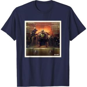 imageStar Wars The Book of Boba Fett and Fennec Shand Polaroid TShirtNavy Blue