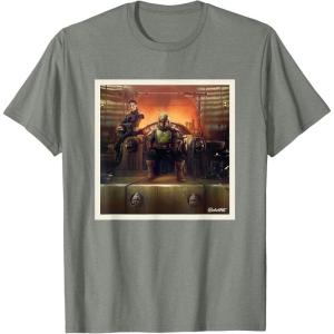 imageStar Wars The Book of Boba Fett and Fennec Shand Polaroid TShirtOlive Heather