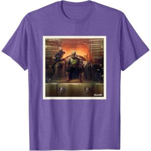 imageStar Wars The Book of Boba Fett and Fennec Shand Polaroid TShirtPurple Heather