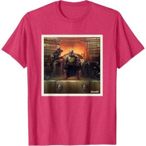 imageStar Wars The Book of Boba Fett and Fennec Shand Polaroid TShirtRed Heather