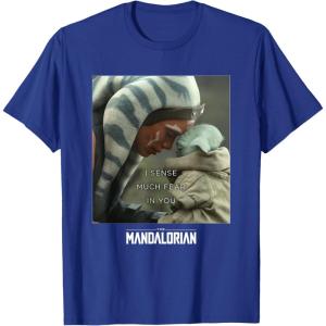imageStar Wars The Mandalorian Ahsoka ampamp The Child I Sense Fear TShirtRoyal Blue