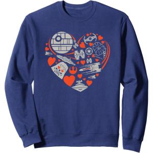 imageStar Wars Valentines Day Heart Galaxy SweatshirtNavy Blue